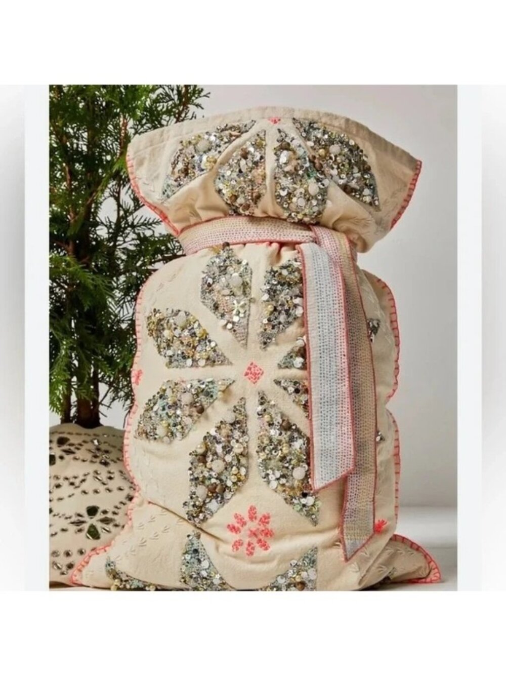 Free People One Perfect Present Gift Bag Sack Embelished Fairy Whimsical Wedding